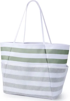 KALIDI Beach Tote Bag Women Large Waterproof Sandproof Shoulder Handbag Packable Grocery Bag Hobo Purse for Picnic Vacation
