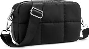 KALIDI FANCY FOREST Crossbody Bags for Women Crossbody Purse with Strap Lightweight Puffer quilted Shoulder Bag for Travel