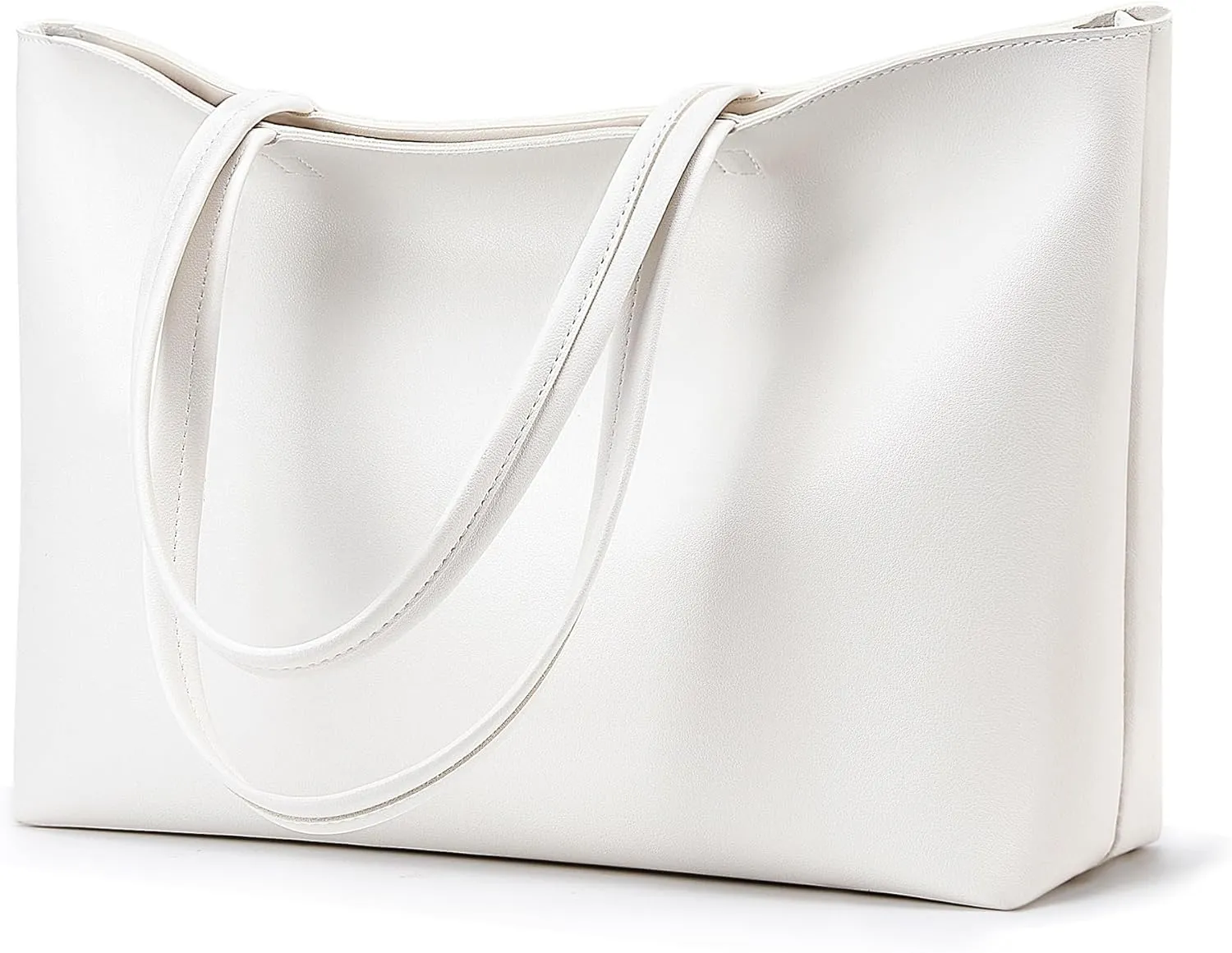 KALIDI Tote Bag Zipper Shoulder Bag Faux Leather Purses Satchel for Women Large Casual Handbag Work Dating College