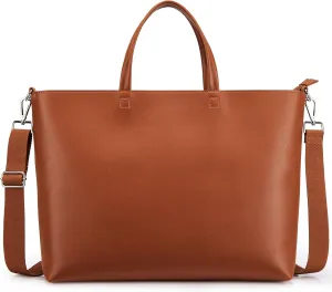 KALIDI Tote Bag Zipper Shoulder Bag Faux Leather Purses Satchel for Women Large Casual Handbag Work Dating College