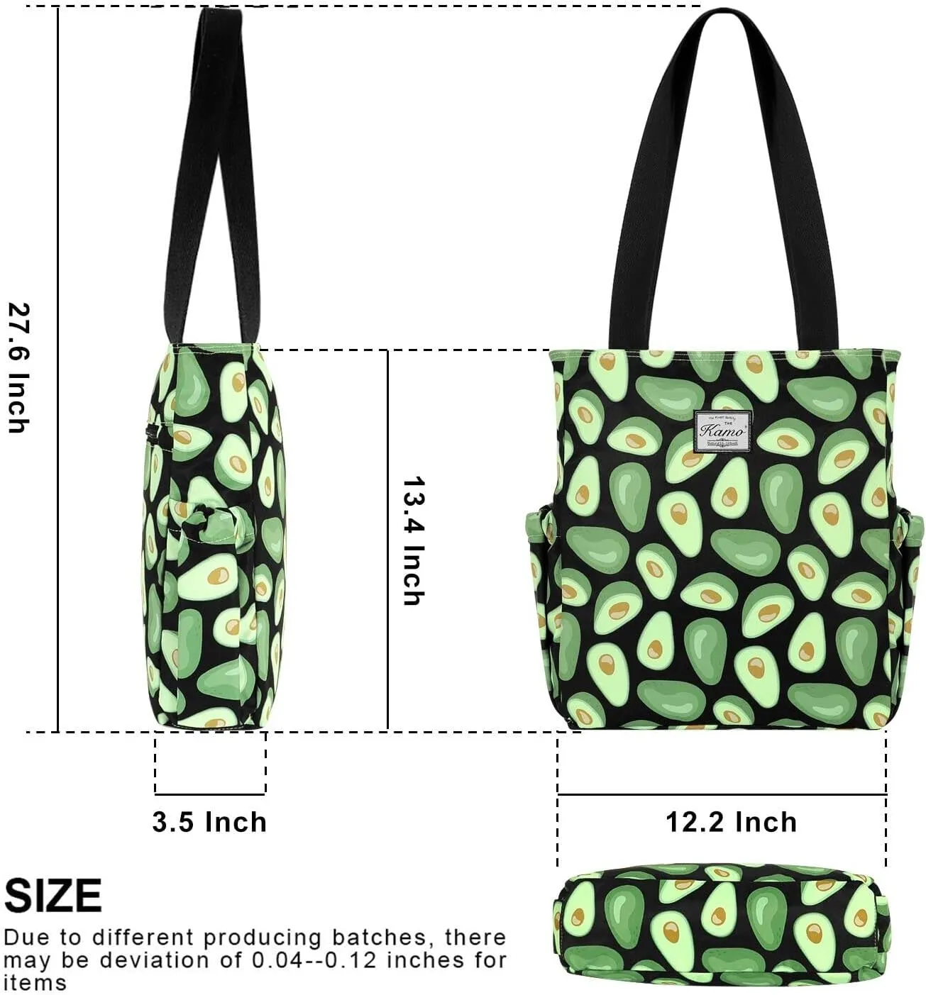KAMO Floral Tote Bag - Waterproof Lightweight Handbags Travel Shoulder Bag for Hiking Yoga Gym Swimming Travel Beach