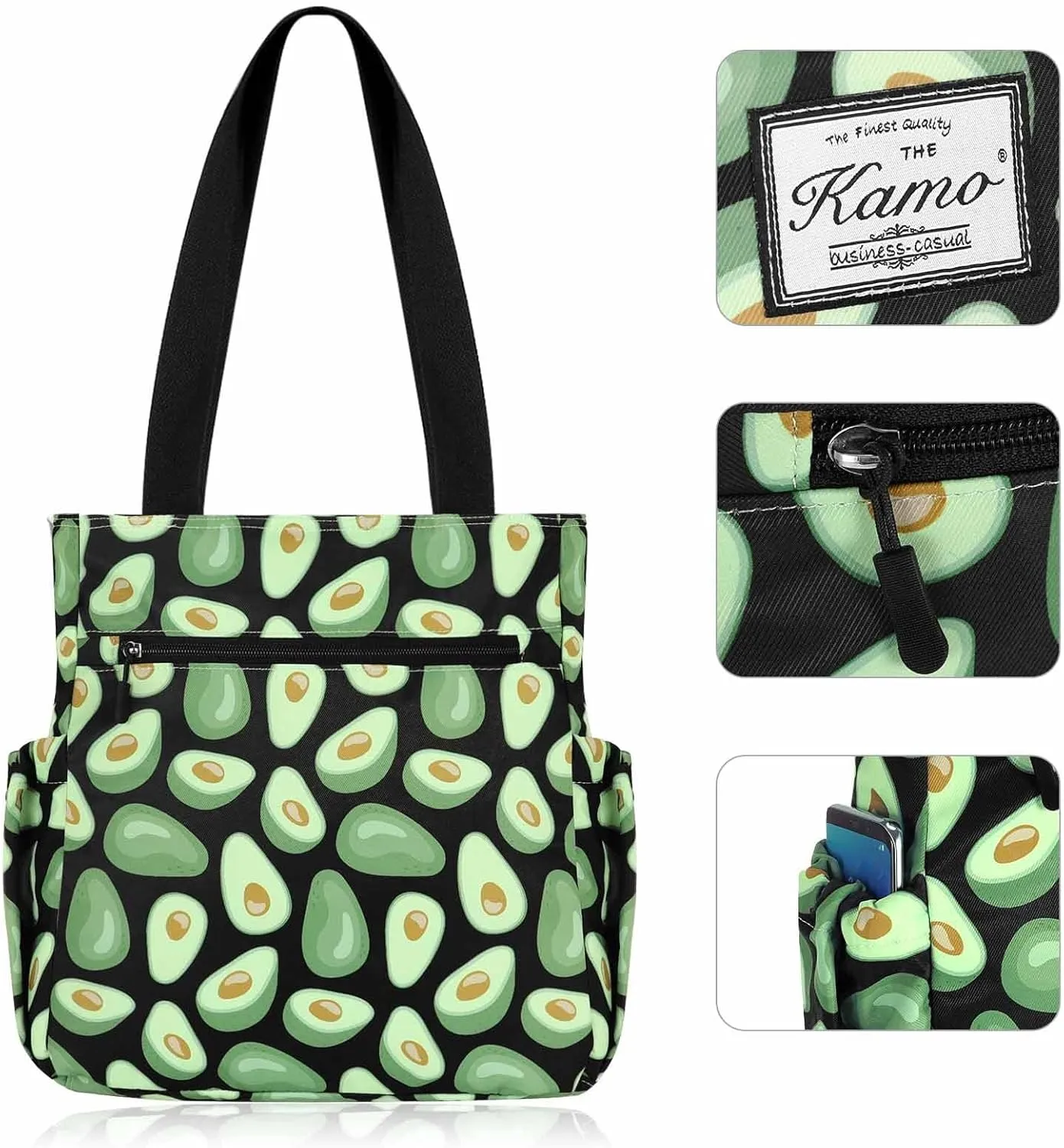 KAMO Floral Tote Bag - Waterproof Lightweight Handbags Travel Shoulder Bag for Hiking Yoga Gym Swimming Travel Beach