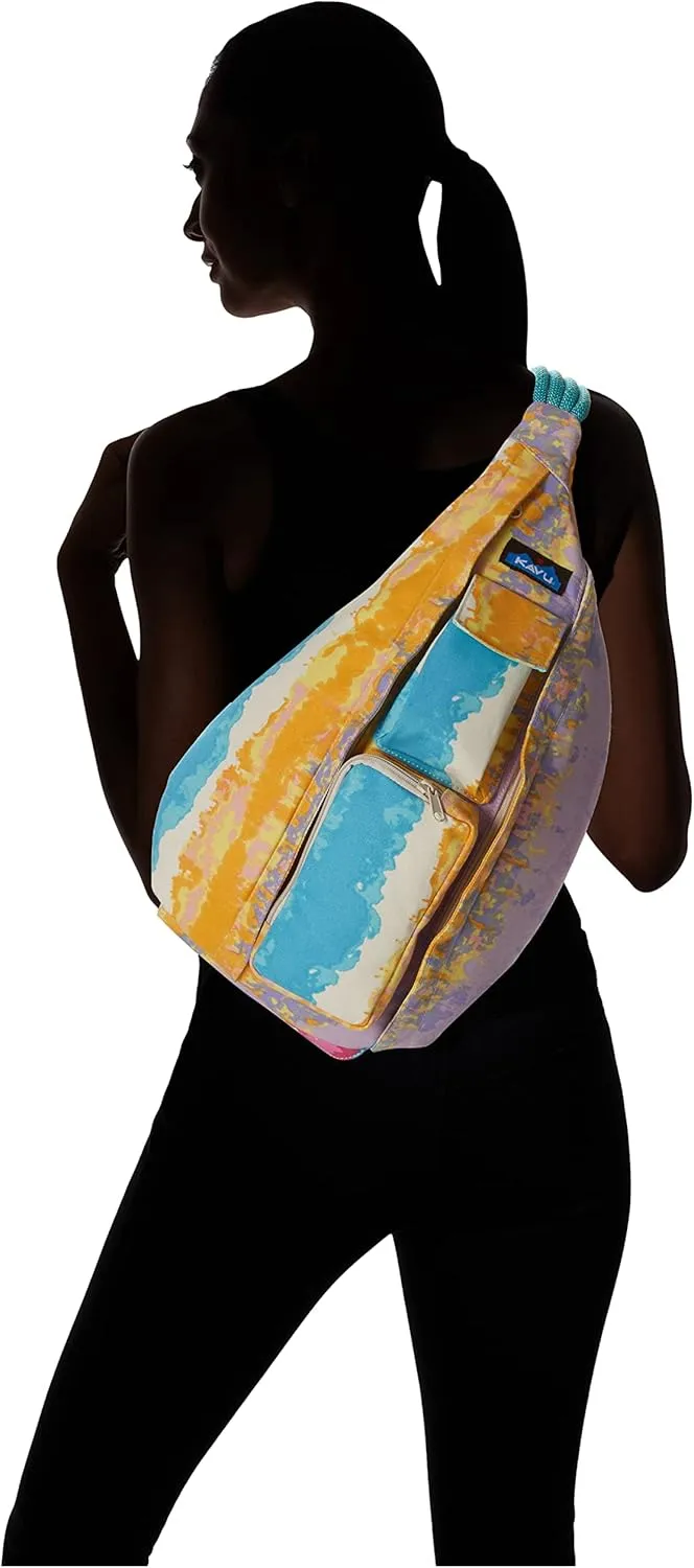 KAVU Original Rope Bag Sling Pack with Adjustable Rope Shoulder Strap