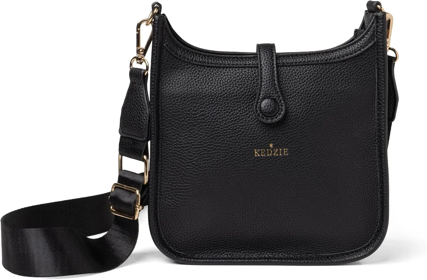 KEDZIE Bella Vegan Leather Crossbody Bag for Women with Adjustable Strap