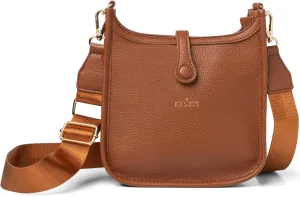KEDZIE Bella Vegan Leather Crossbody Bag for Women with Adjustable Strap