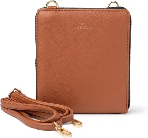 KEDZIE Best Little Bag in Saffiano Vegan Leather Crossbody Bag For Women With Removable Adjustable Strap