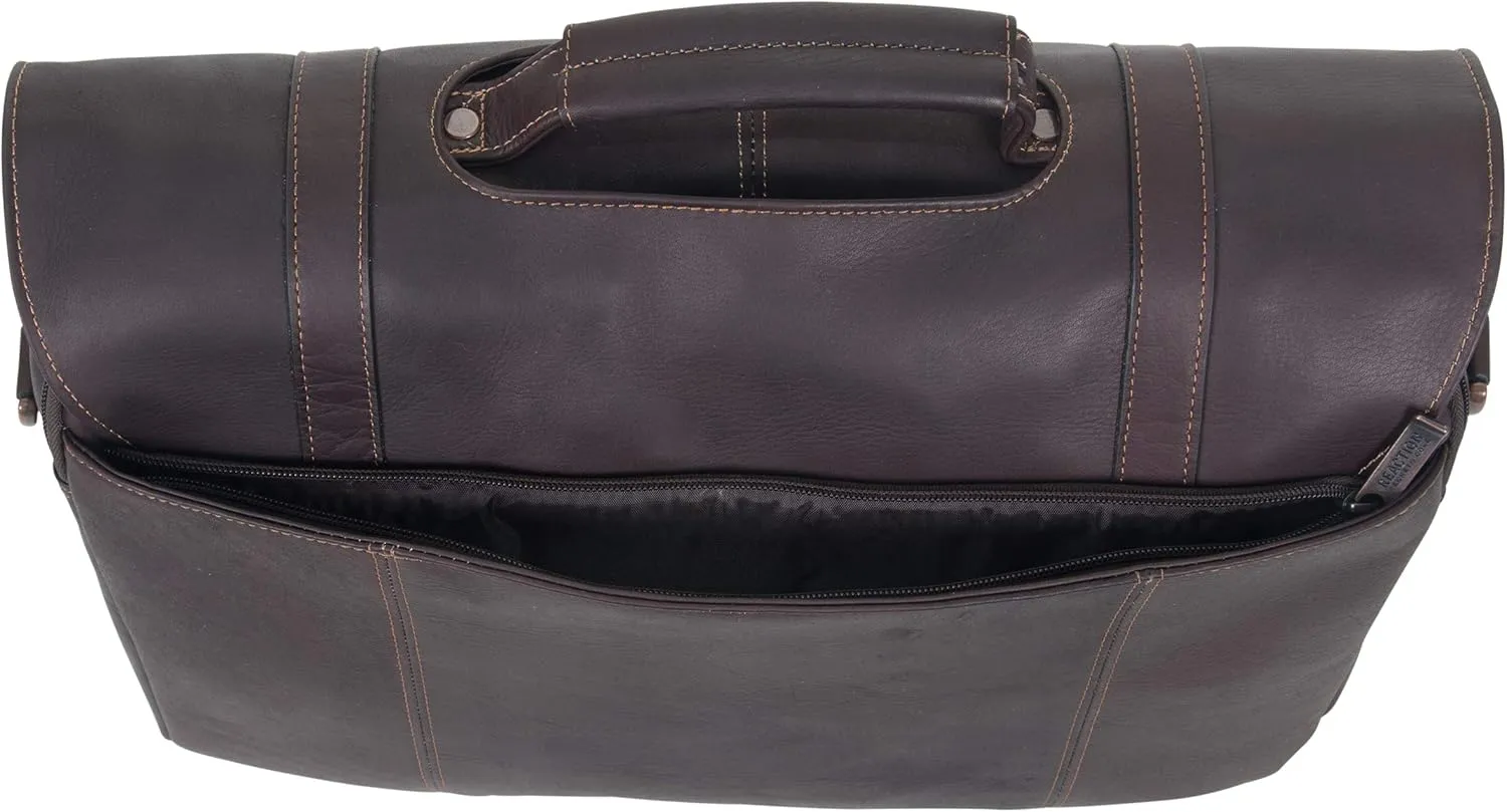 Kenneth Cole REACTION Show Business 16" Colombian Leather Business Laptop Portfolio Messenger Bag