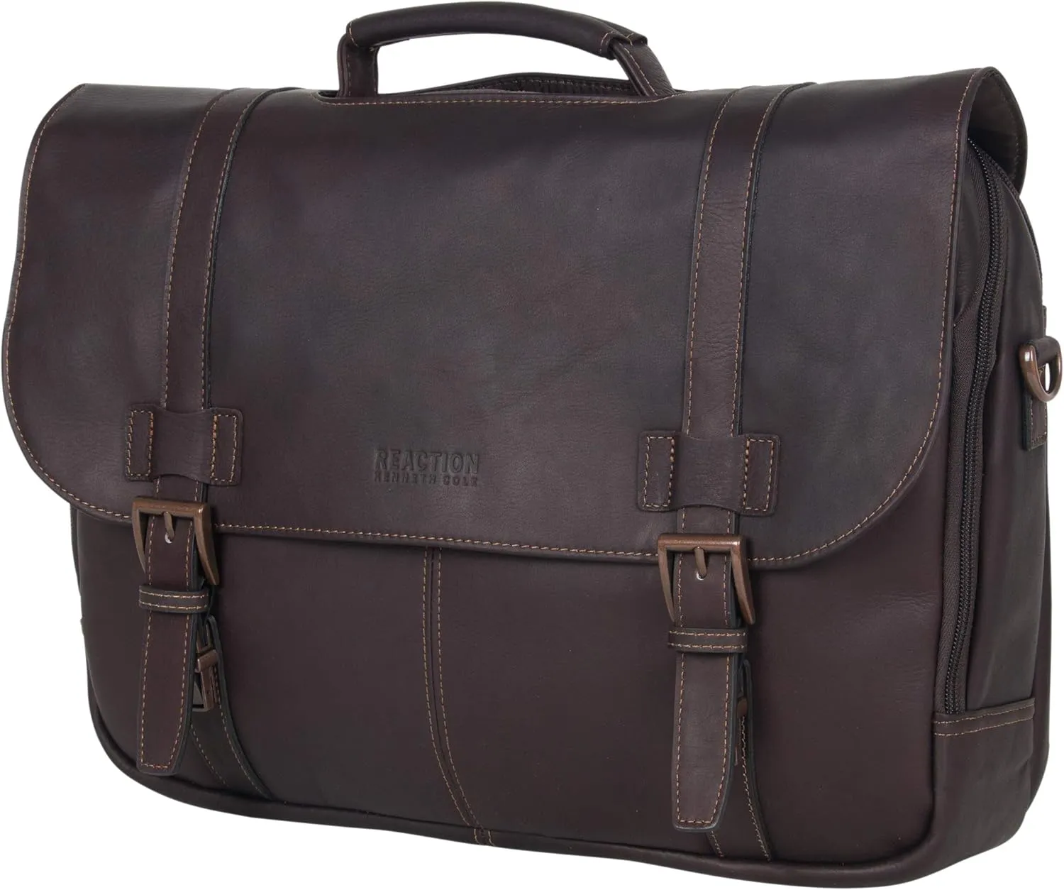 Kenneth Cole REACTION Show Business 16" Colombian Leather Business Laptop Portfolio Messenger Bag