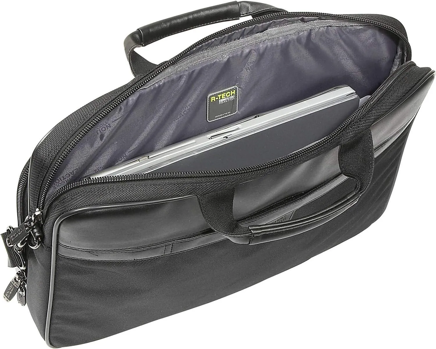 Kenneth Cole Reaction Urban Traveler Slim 18.4" Laptop Sleeve Top Zip Computer Portfolio Bag, Black