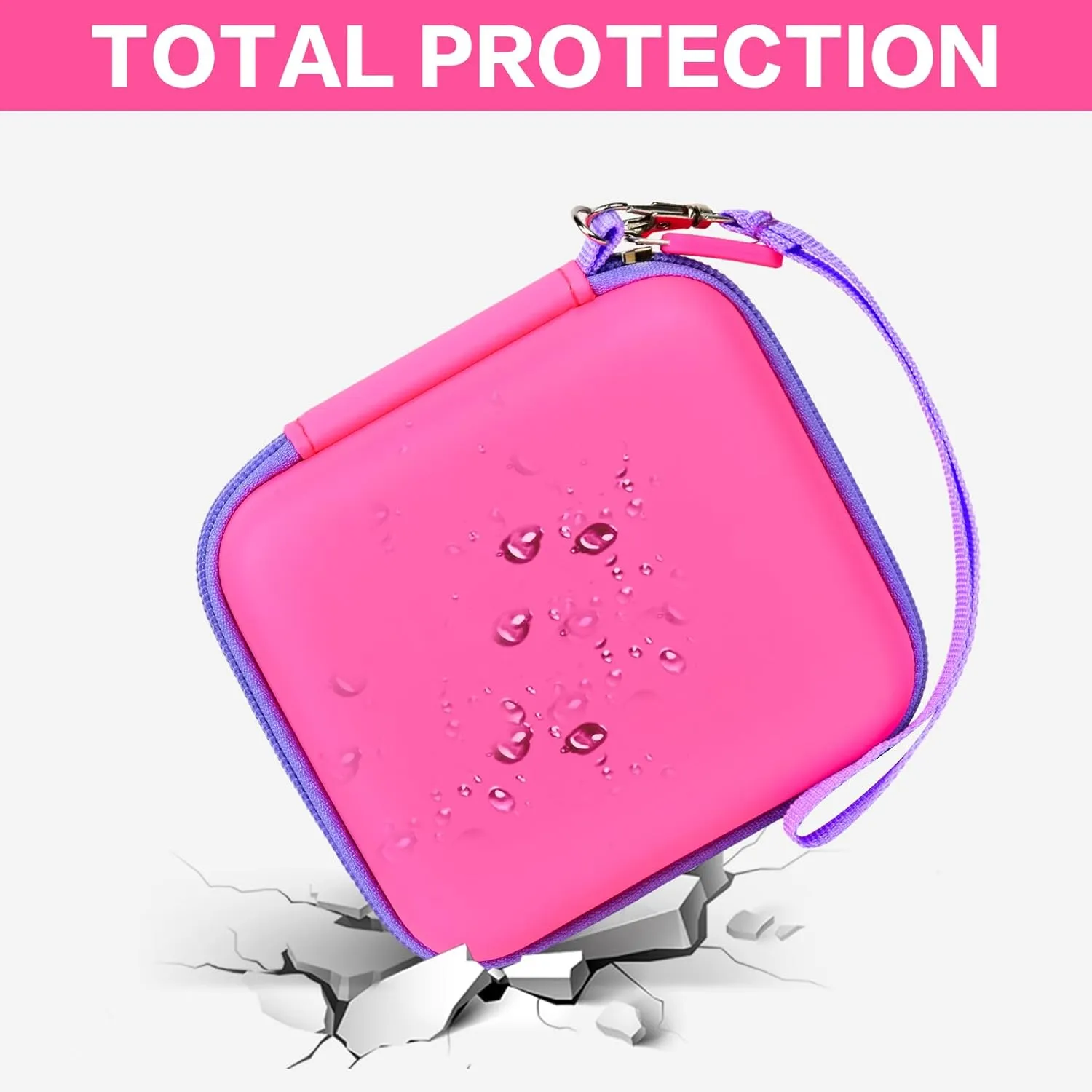 Kids Instant Print Camera Case Compatible with ESOXOFFORE for Dylanto for DUDUDRAGON for GKTZ for Dafotil for Careenoah for Aasonida Toddler Digital Prints Paper Storage Bag (Box Only) Bright Pink