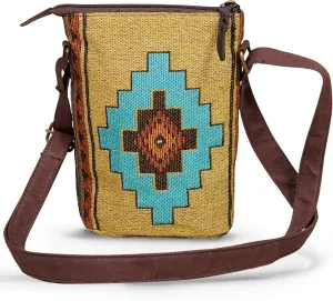 Kinara Woven Crossbody Bag–Southwestern Native American Design–Beautiful & Unique Pattern–Fine Weaving–Stylish & Functional