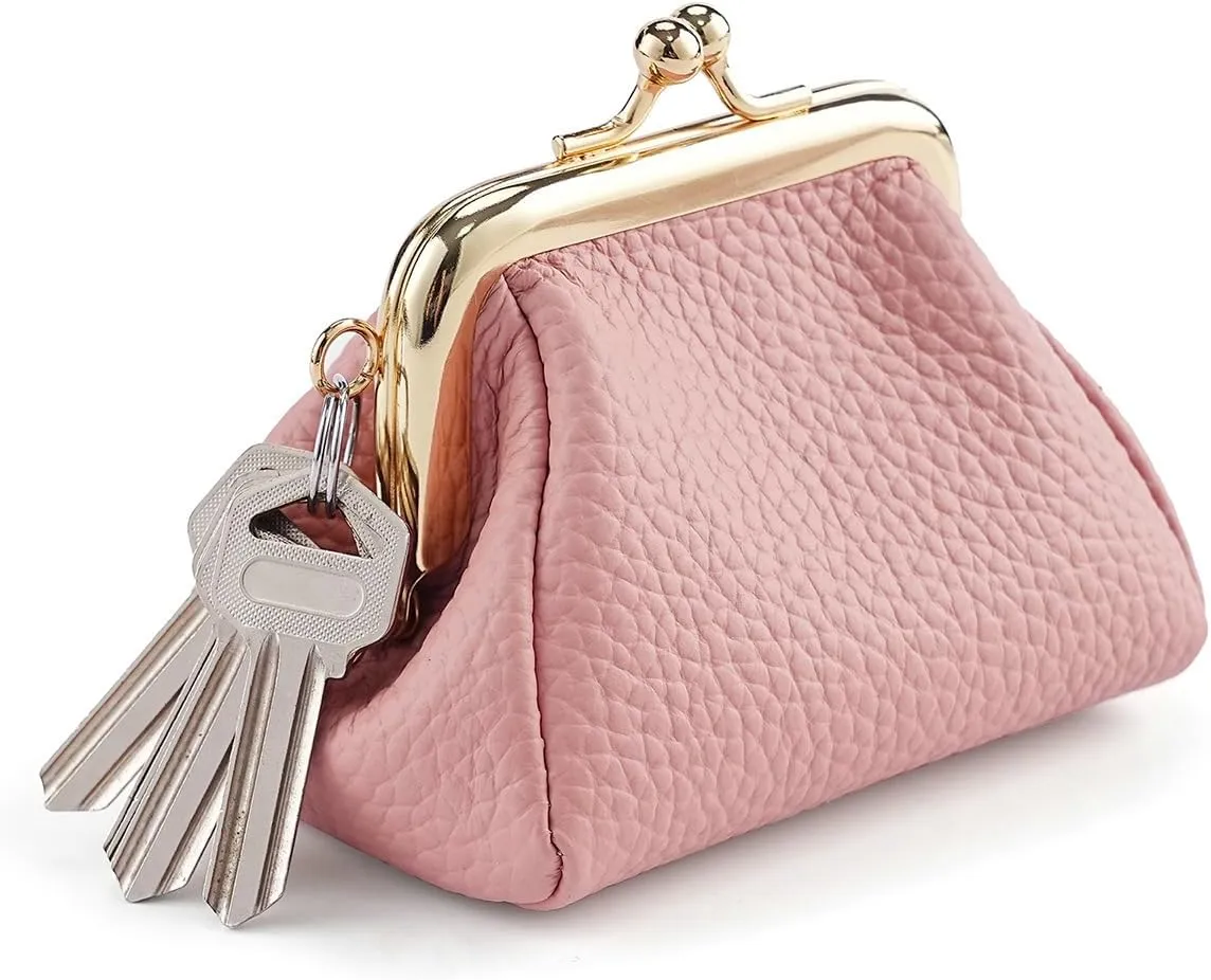 Kiss Lock Coin Change Purse Women Cute PU Leather RFID Wallets Crossbody Purses Small Kiss Clasp Wallet Cross Body Bag