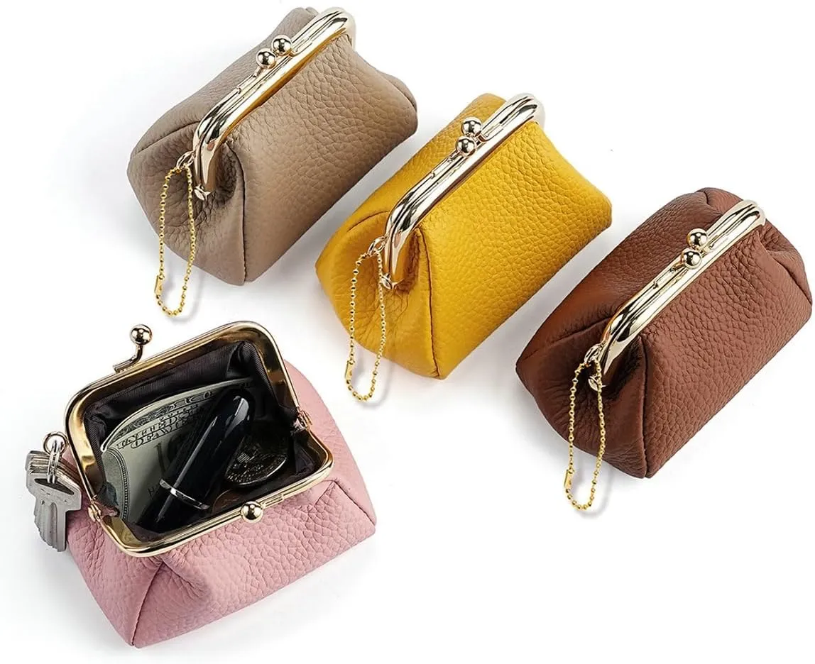 Kiss Lock Coin Change Purse Women Cute PU Leather RFID Wallets Crossbody Purses Small Kiss Clasp Wallet Cross Body Bag