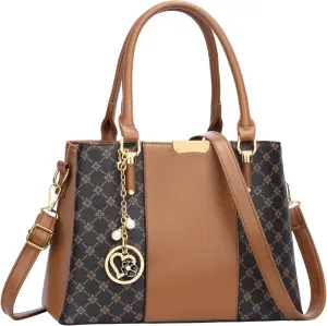 KKXIU 3 Zippered Compartments Purses and Handbags for Women Top Handle Satchel Shoulder Ladies Bags