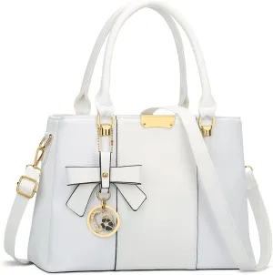KKXIU 3 Zippered Compartments Purses and Handbags for Women Top Handle Satchel Shoulder Ladies Bags