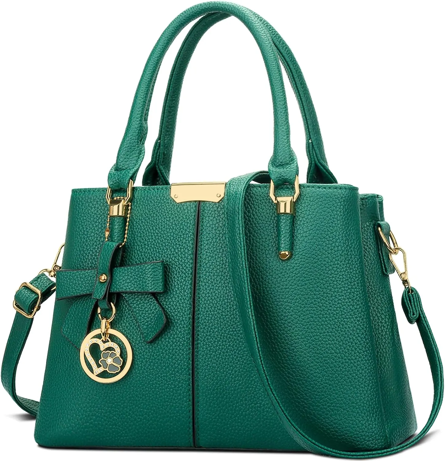 KKXIU 3 Zippered Compartments Purses and Handbags for Women Top Handle Satchel Shoulder Ladies Bags