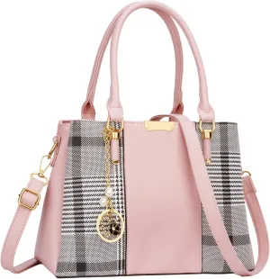 KKXIU 3 Zippered Compartments Purses and Handbags for Women Top Handle Satchel Shoulder Ladies Bags