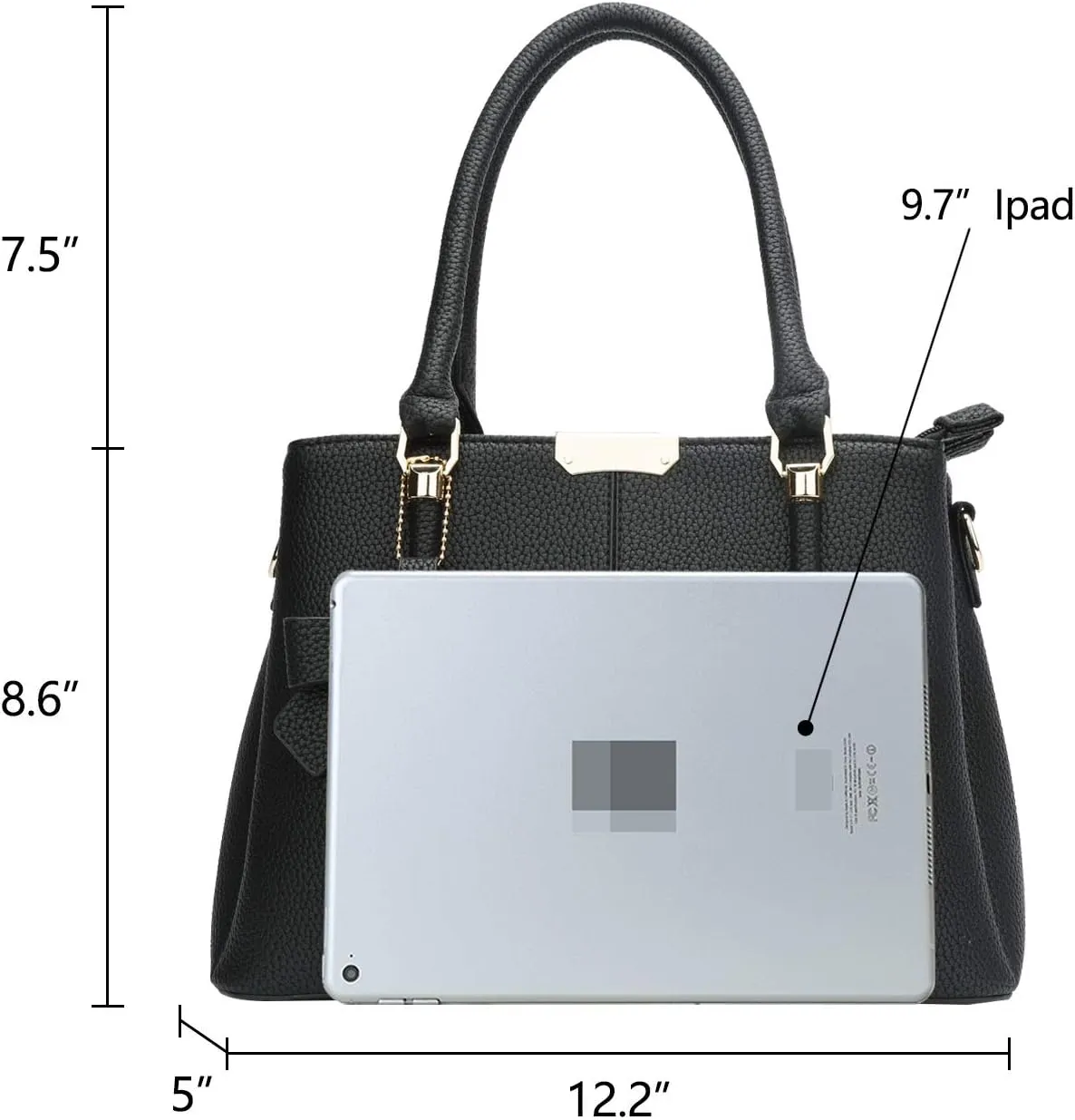 KKXIU 3 Zippered Compartments Purses and Handbags for Women Top Handle Satchel Shoulder Ladies Bags