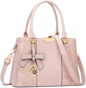KKXIU 3 Zippered Compartments Purses and Handbags for Women Top Handle Satchel Shoulder Ladies Bags