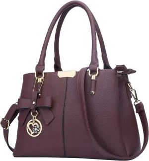 KKXIU 3 Zippered Compartments Purses and Handbags for Women Top Handle Satchel Shoulder Ladies Bags