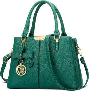 KKXIU 3 Zippered Compartments Purses and Handbags for Women Top Handle Satchel Shoulder Ladies Bags