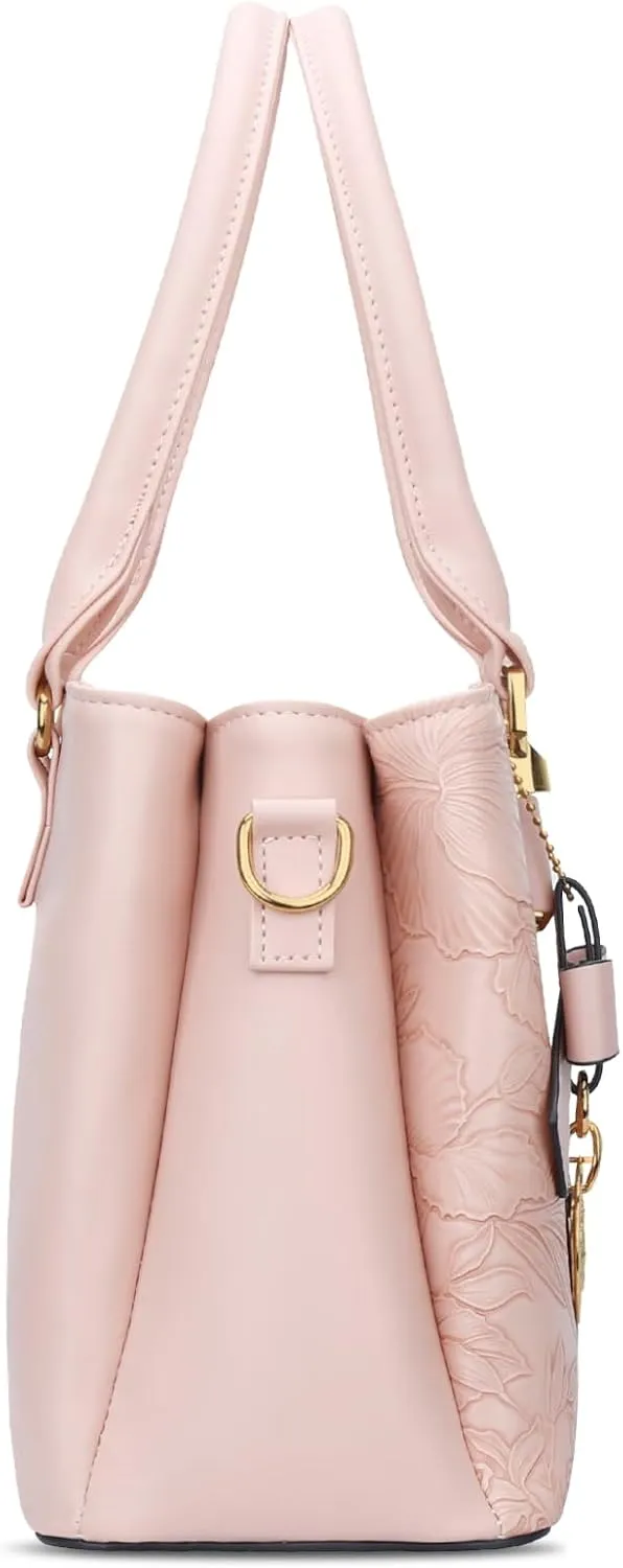 KKXIU 3 Zippered Compartments Purses and Handbags for Women Top Handle Satchel Shoulder Ladies Bags