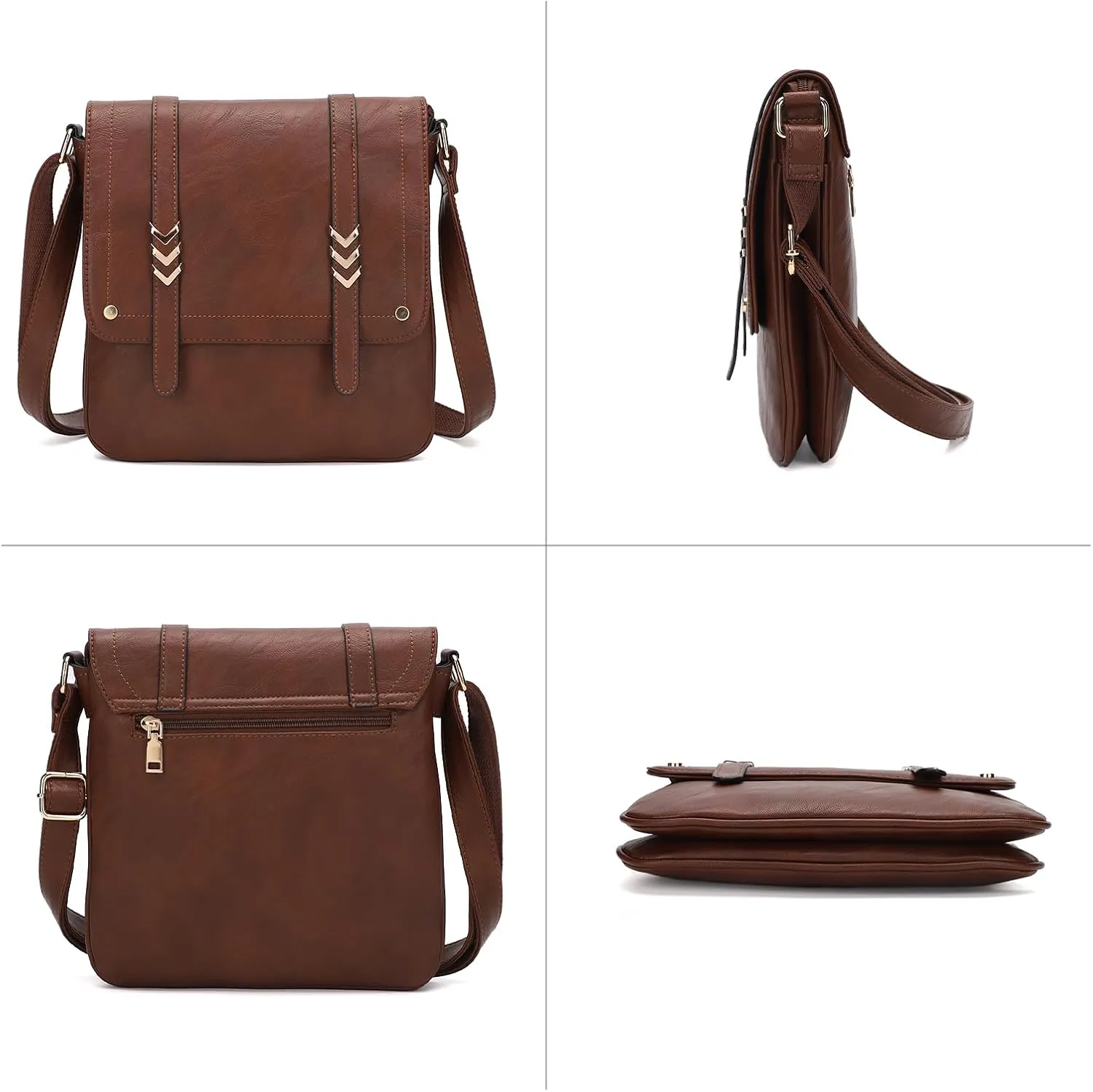 KL928 Crossbody Bags for Women Soft FAUX Leather Wallet Purses Adjustable Strap Medium Shoulder Handbags