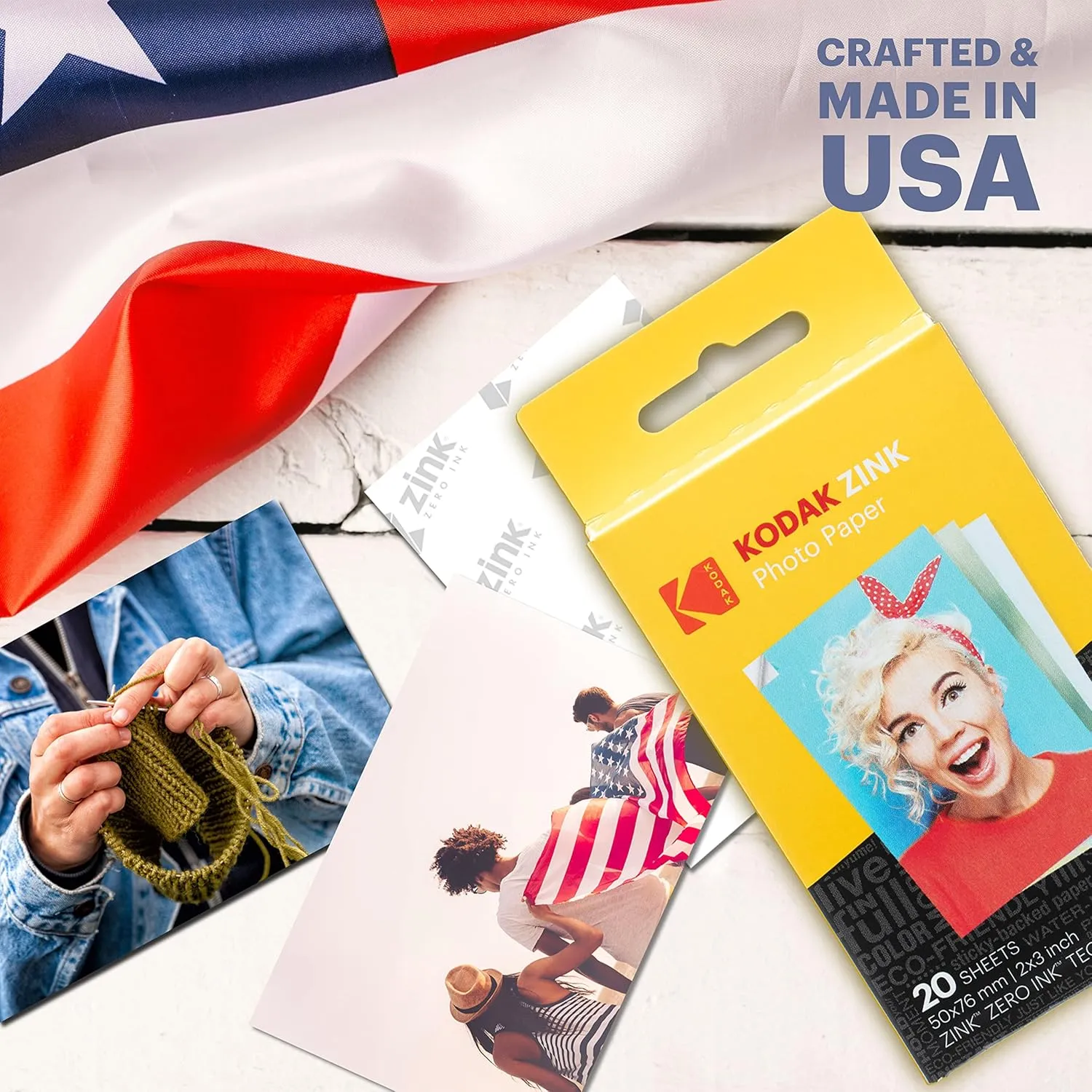 KODAK Printomatic Full-Color Instant Print Camera Starter Bundle   Carrying Case   Zink 20pk Photo Paper - Colorful Photos On 2x3 Sticky-Back Paper - Fun Gift for Birthday Christmas Holiday - Blue