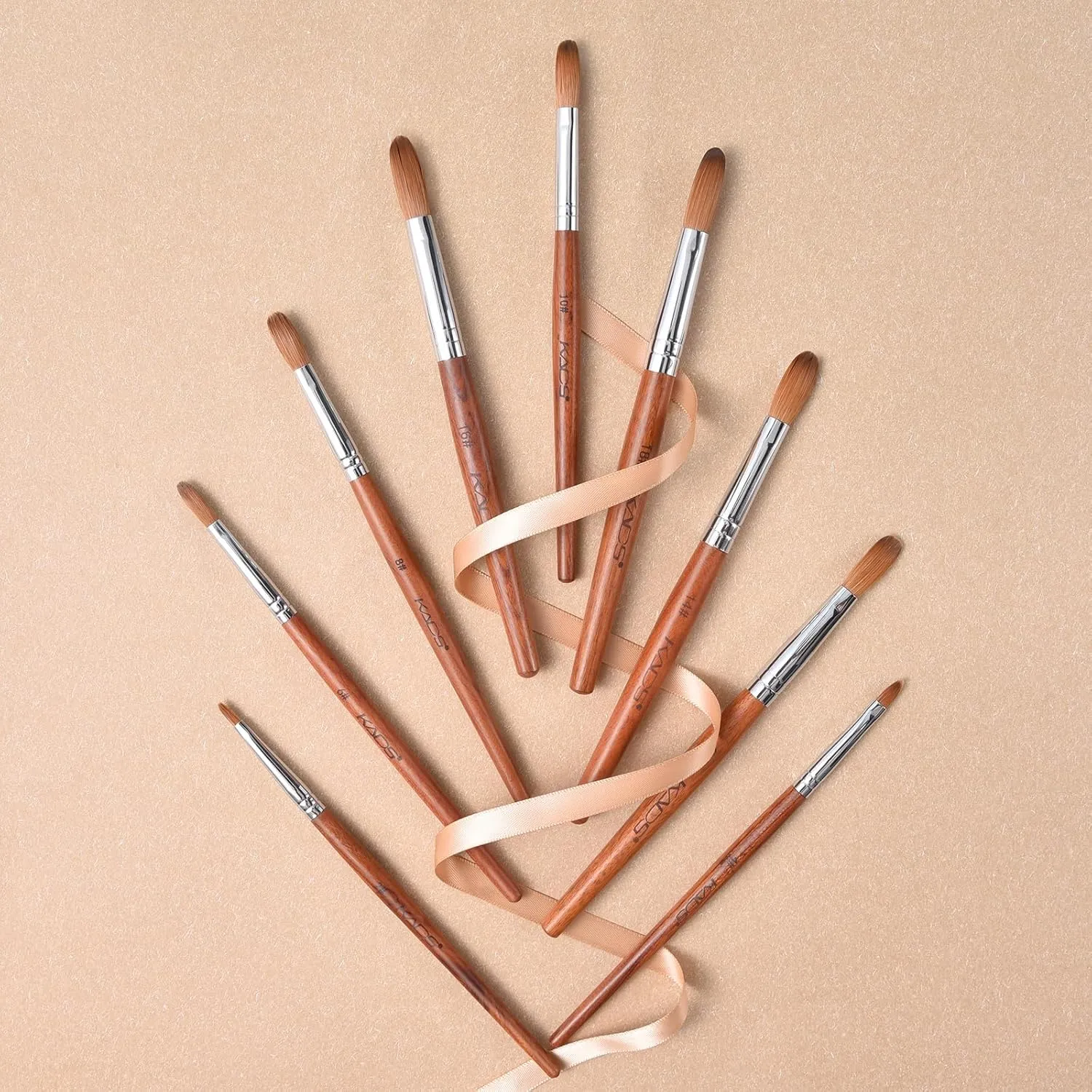 Kolinsky Acrylic Nail Brush Red Wooden Nail Brush Professional Salon Acrylic Brush for Nail (18#)