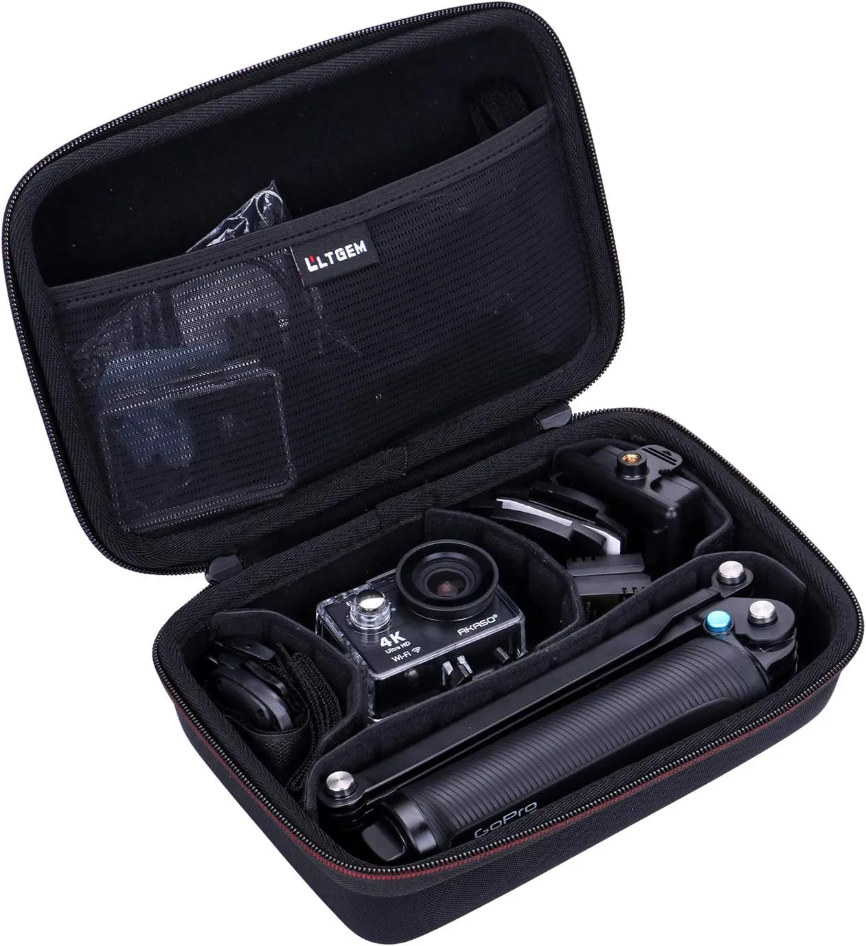 L LTGEM Camera Travel Case Compatible with AKASO EK7000 / EK7000 Pro / V50 / V50X / Brave 7 / Brave 7 LE/Brave 4 / Brave 4 Pro/Brave 4 Elite Camera (Case only!)
