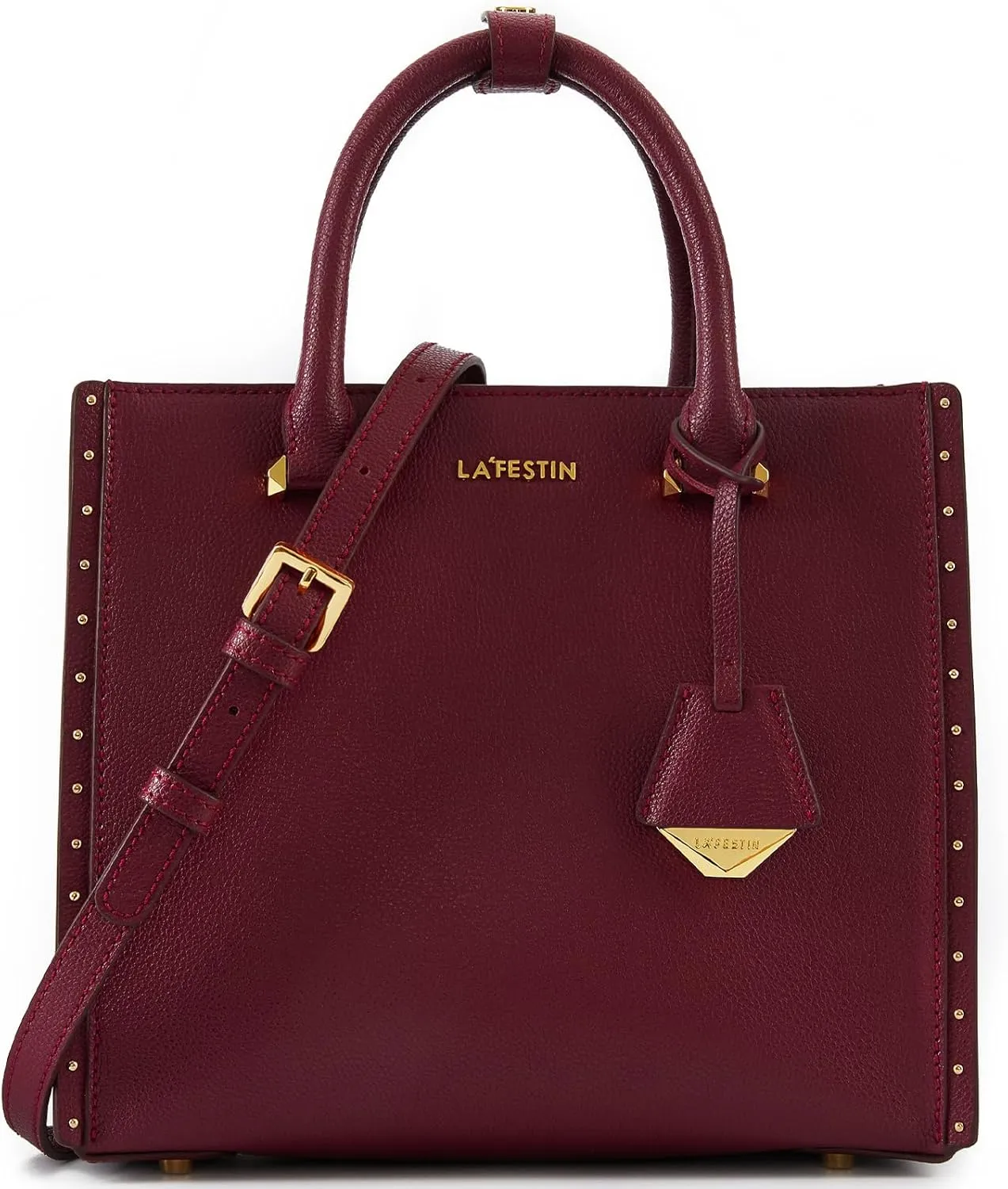 LA FESTIN Designer Leather Handbag for Women - Small Crossbody Purse with Top Handle and Adjustable Strap