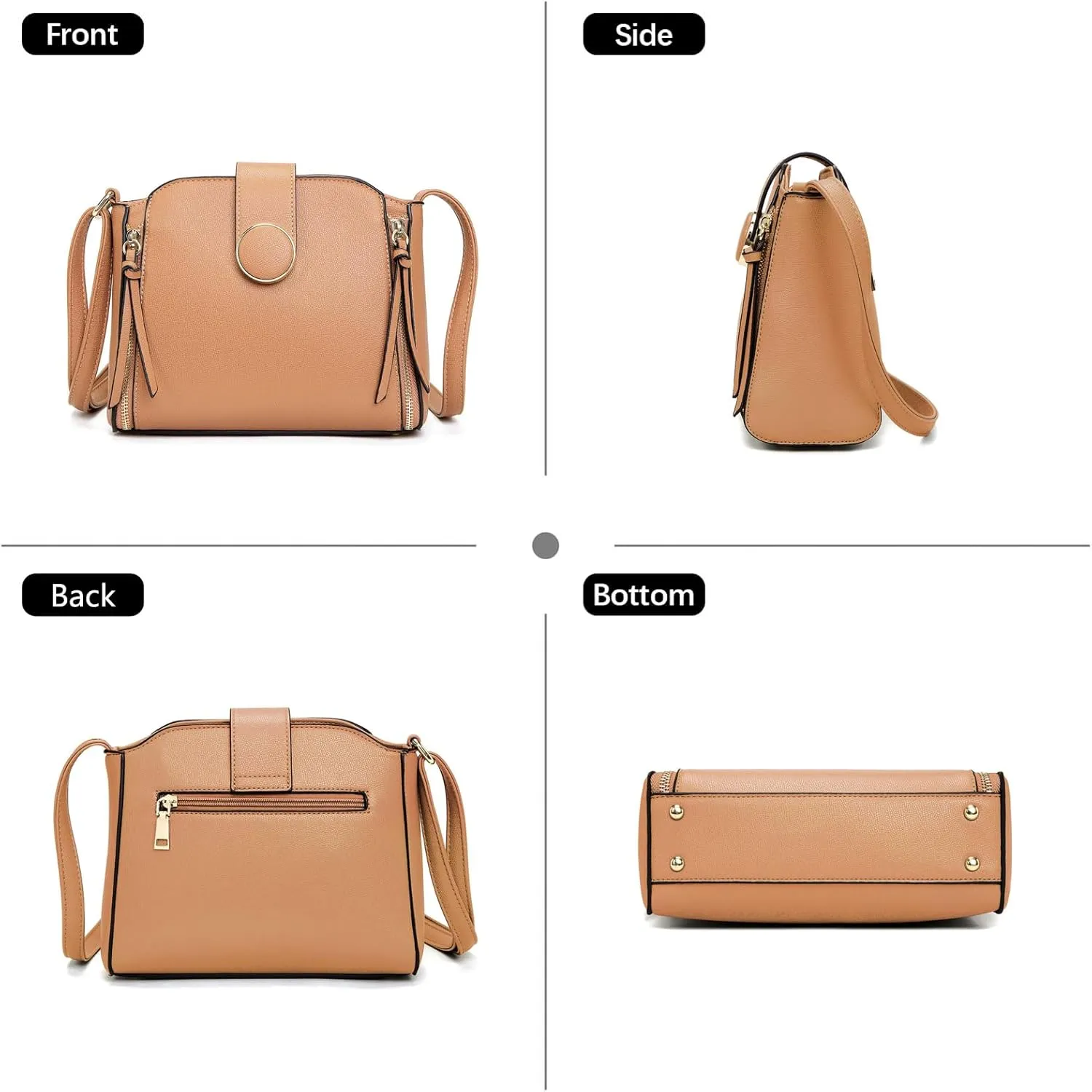 LA TERRE Lightweight Medium Crossbody Bag, Crossbody Purse Shoulder Bag for Women with Adjustable Strap
