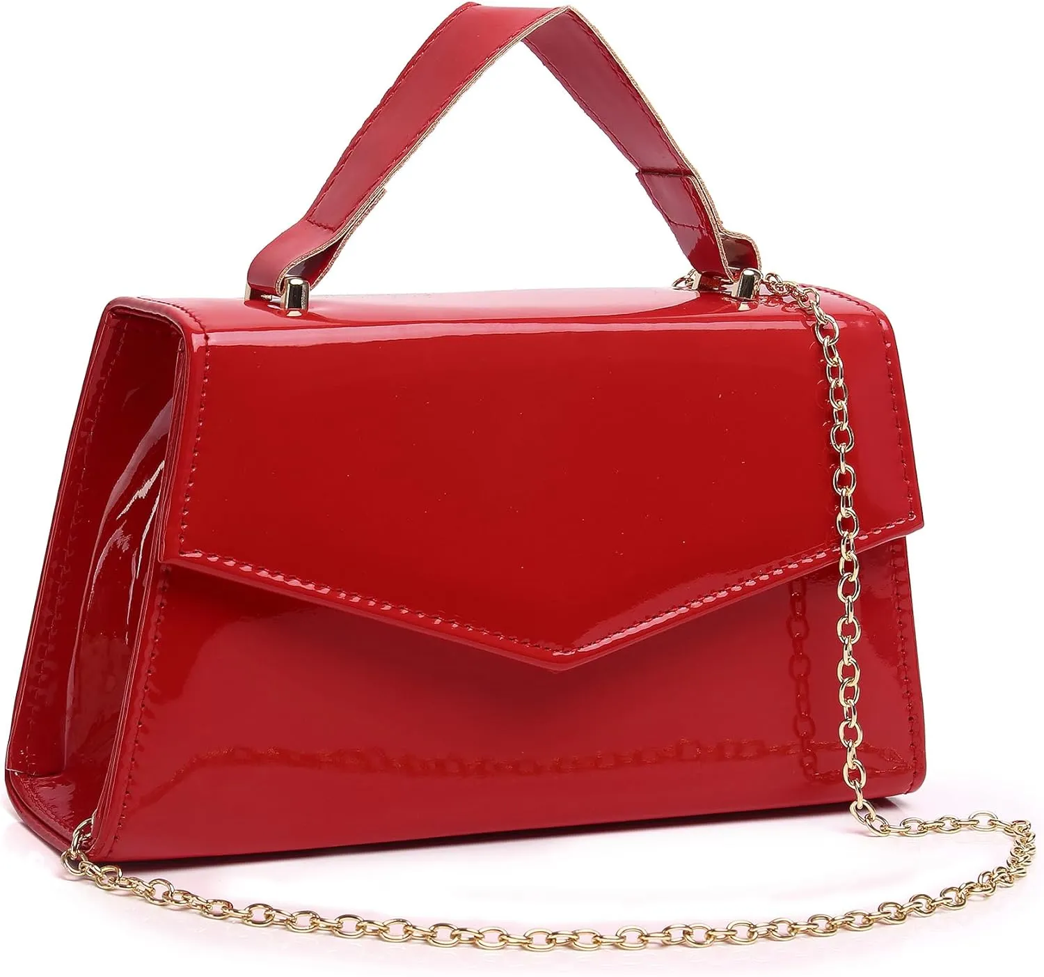 Labair Women's Evening Handbag Patent Leather Purse Wedding Party Bridal Handbag.