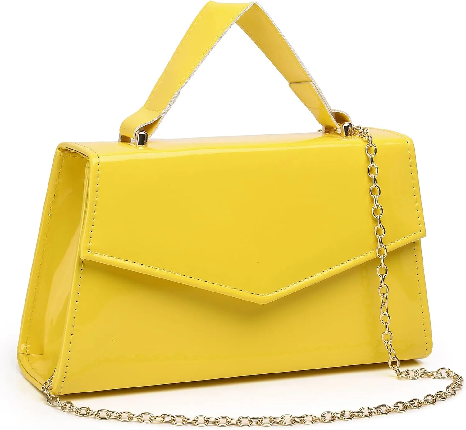 Labair Women's Evening Handbag Patent Leather Purse Wedding Party Bridal Handbag.