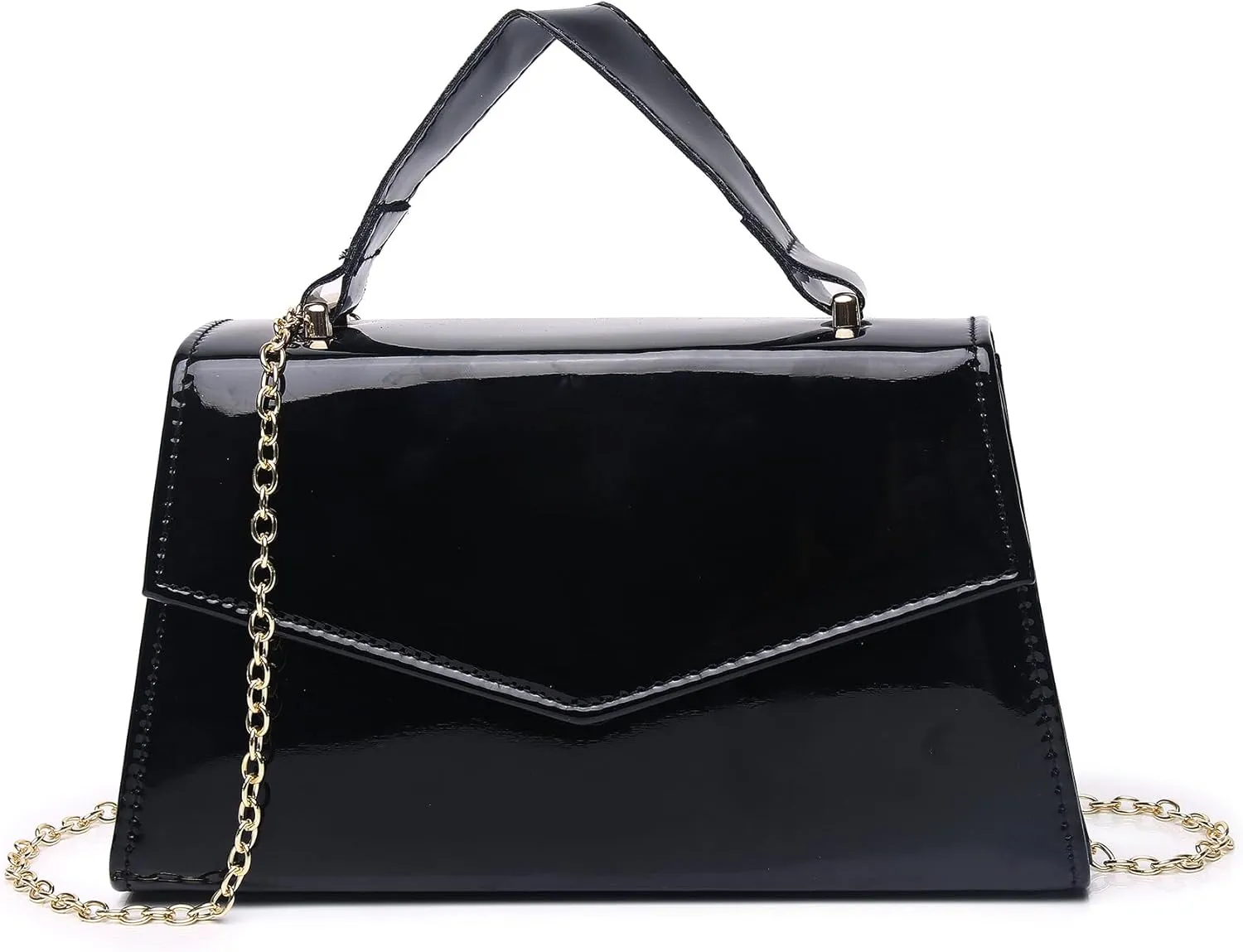 Labair Women's Evening Handbag Patent Leather Purse Wedding Party Bridal Handbag.