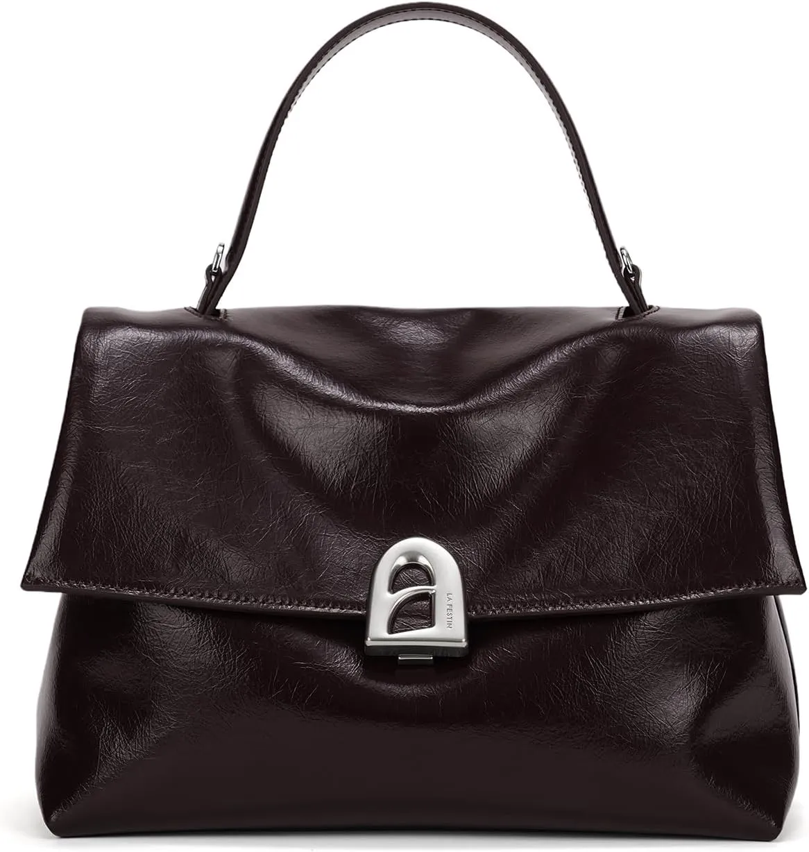 LA'FESTIN Leather Top-handle Satchel For Women: Soft Leather Crossbody Bag with Adjustable Strap, Casual Handbag for Women