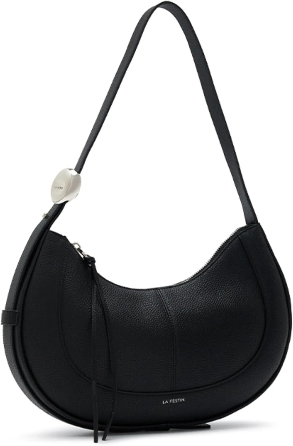 LAFESTIN Shoulder Bag for Women with Adjustable Strap Split Leather Crescent Crossbody Bags, Designer Trendy Satchel Purses