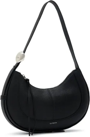 LAFESTIN Shoulder Bag for Women with Adjustable Strap Split Leather Crescent Crossbody Bags, Designer Trendy Satchel Purses