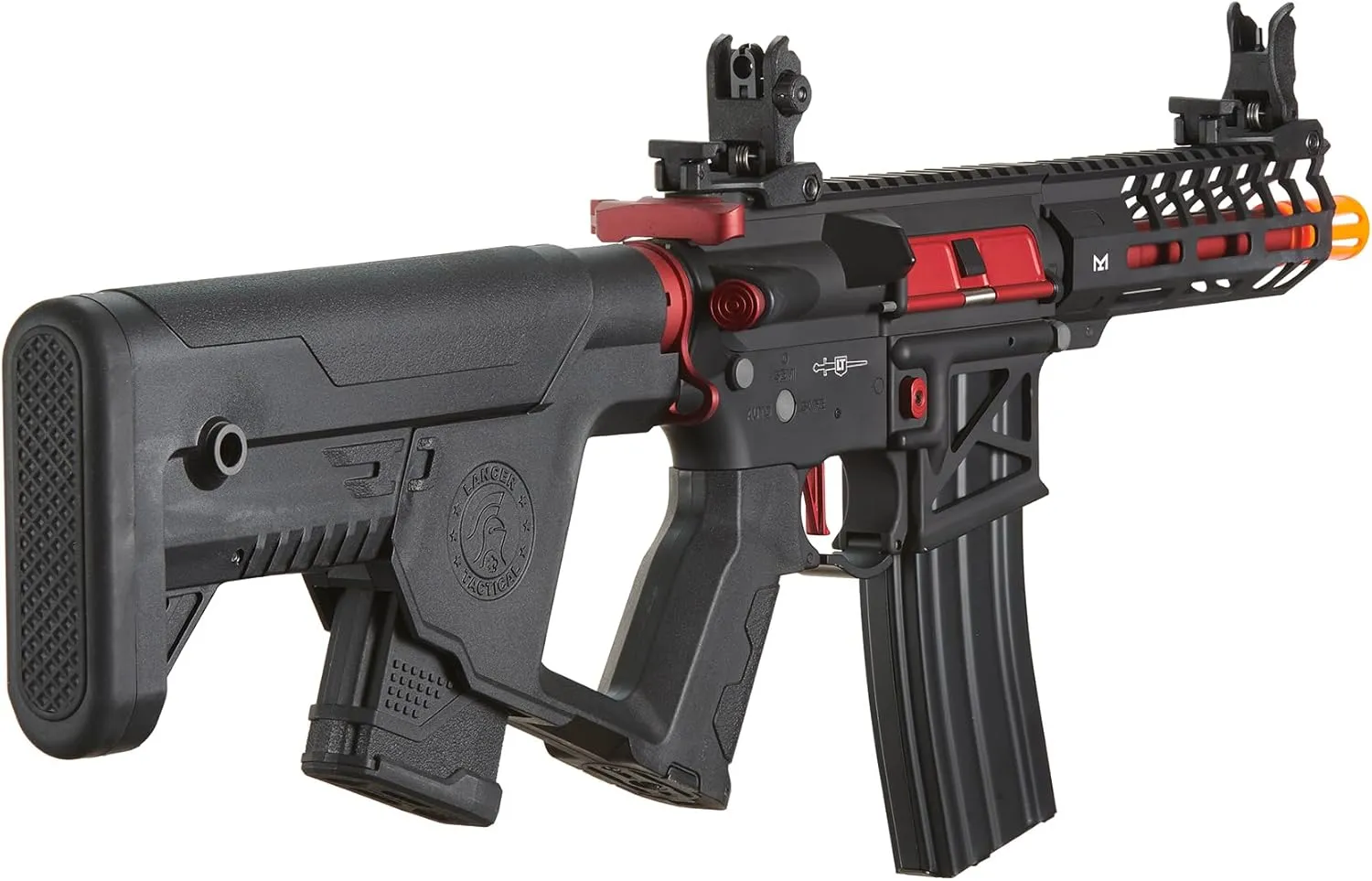 Lancer Tactical Gen 2 Proline 7'' Enforcer Needle Tail Skeleton Full Metal Airsoft AEG with Alpha Stock (ETU &Mosfet)- Two Magazines Included