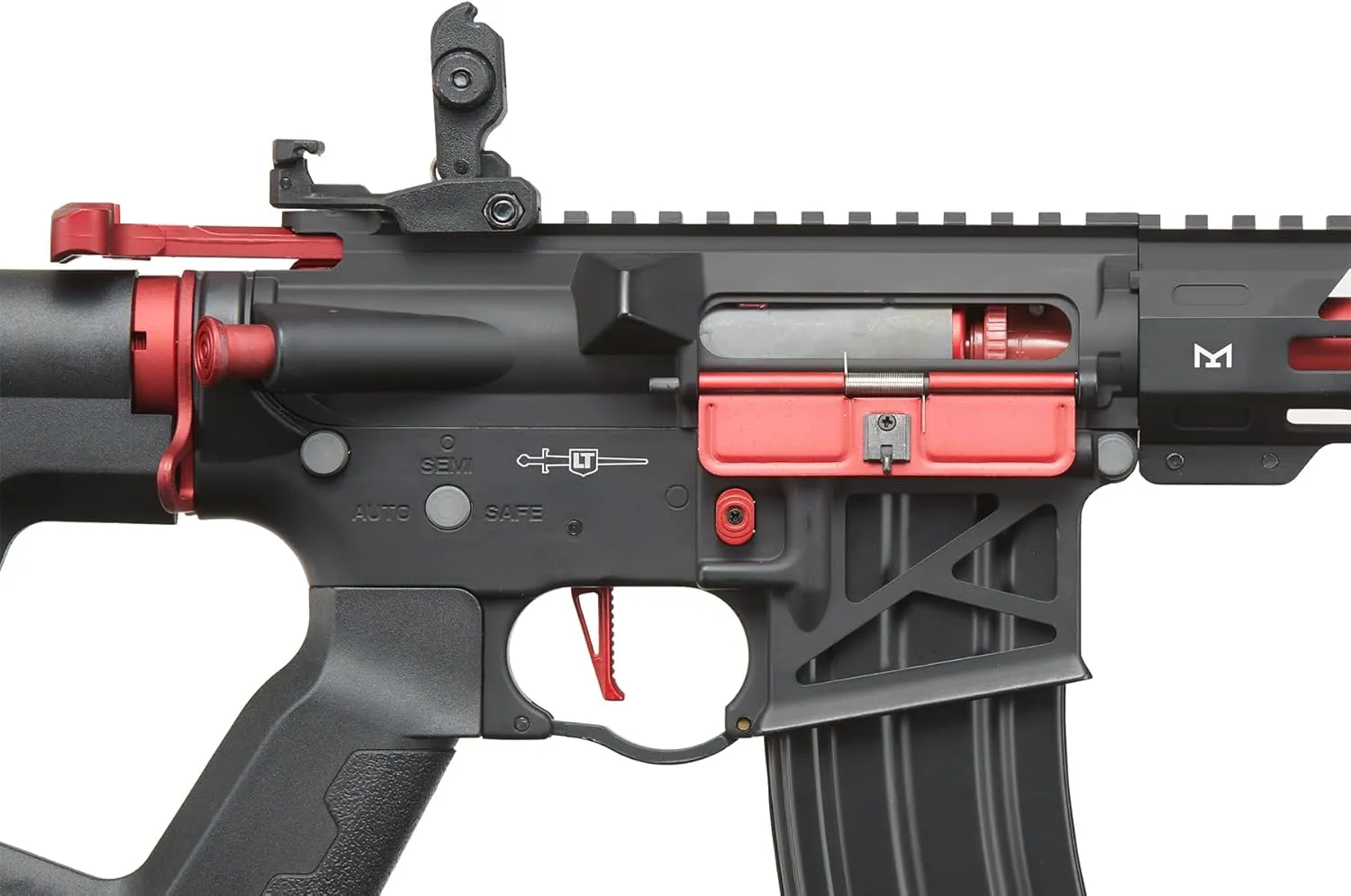 Lancer Tactical Gen 2 Proline 7'' Enforcer Needle Tail Skeleton Full Metal Airsoft AEG with Alpha Stock (ETU &Mosfet)- Two Magazines Included