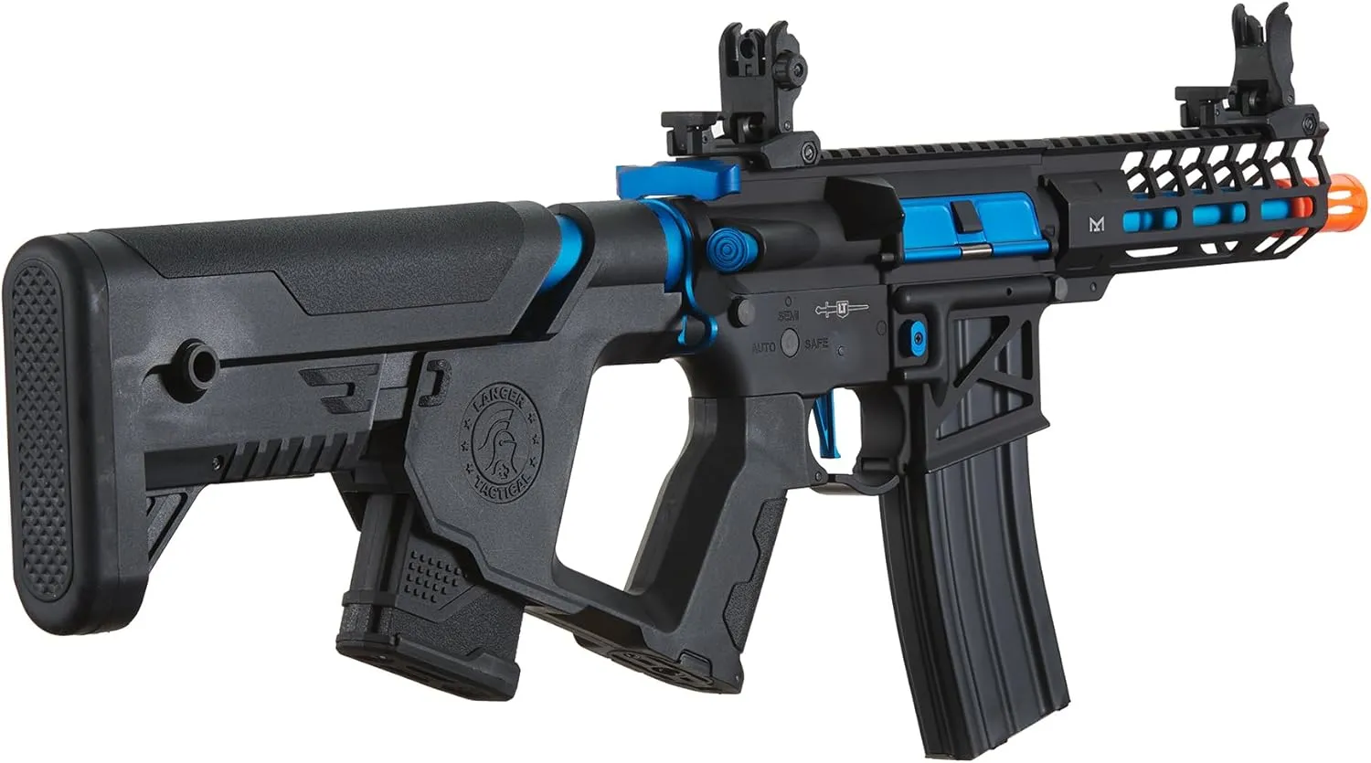 Lancer Tactical Gen 2 Proline 7'' Enforcer Needle Tail Skeleton Full Metal Airsoft AEG with Alpha Stock (ETU &Mosfet)- Two Magazines Included