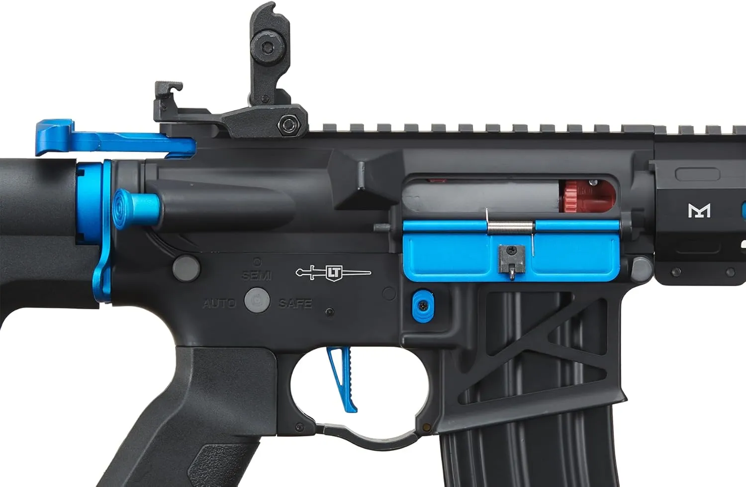 Lancer Tactical Gen 2 Proline 7'' Enforcer Needle Tail Skeleton Full Metal Airsoft AEG with Alpha Stock (ETU &Mosfet)- Two Magazines Included