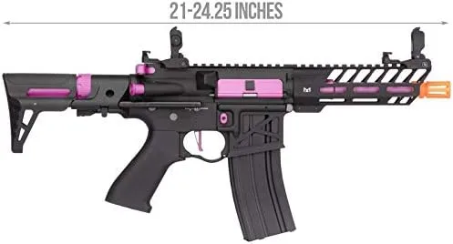 Lancer Tactical Gen 2 Proline 7'' Enforcer Needle Tail Skeleton Full Metal Airsoft AEG with PDW Stock (ETU &Mosfet Included)