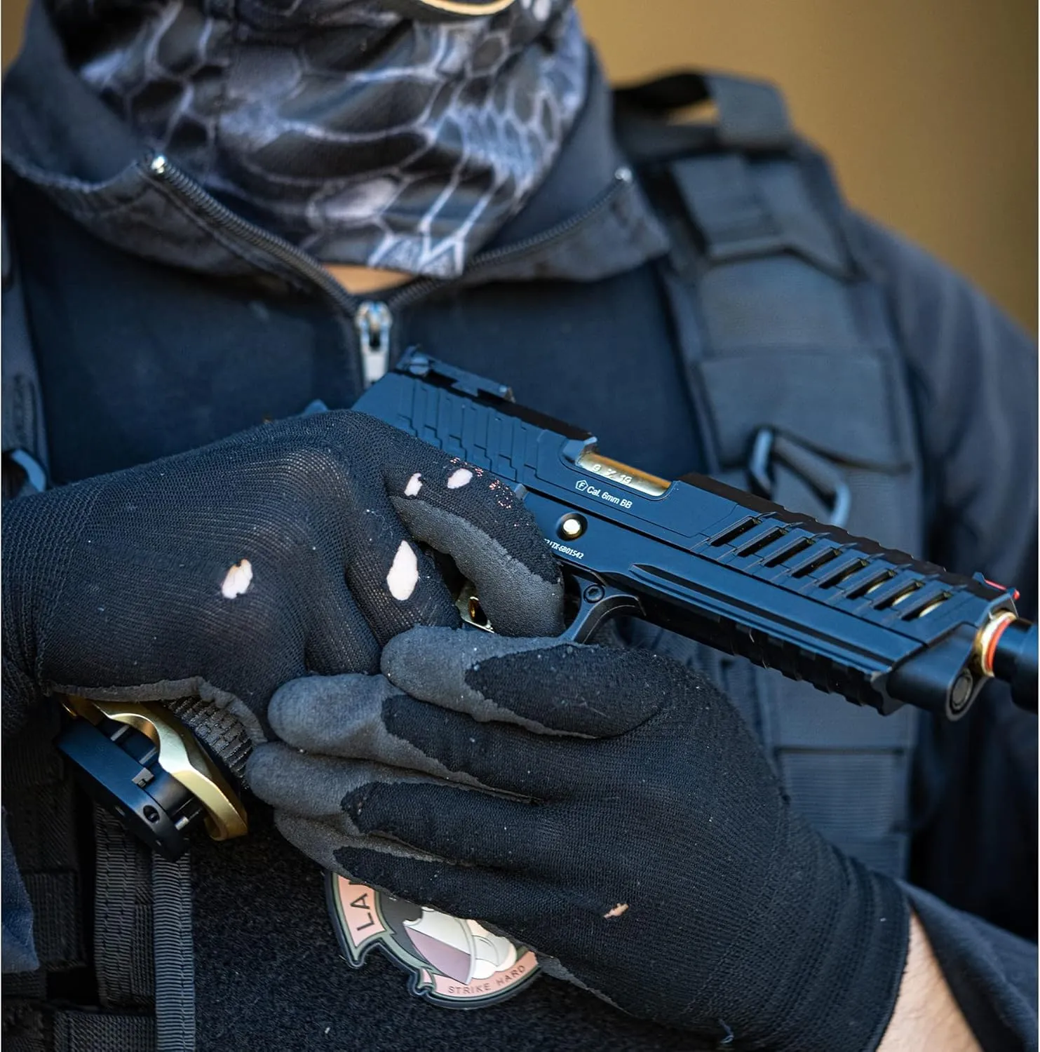 Lancer Tactical Knightshade Hi-Capa Gas Blowback Full Steel Airsoft Pistol