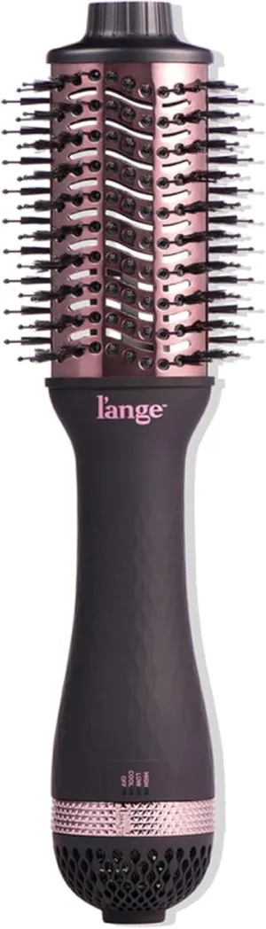 L'ANGE HAIR Le Volume 2-in-1 Titanium Blow Dryer Brush | Hot Air Brush in One with Oval Barrel | Hair Styler for Smooth, Frizz-Free Results for All Hair Types (Black - 60mm)