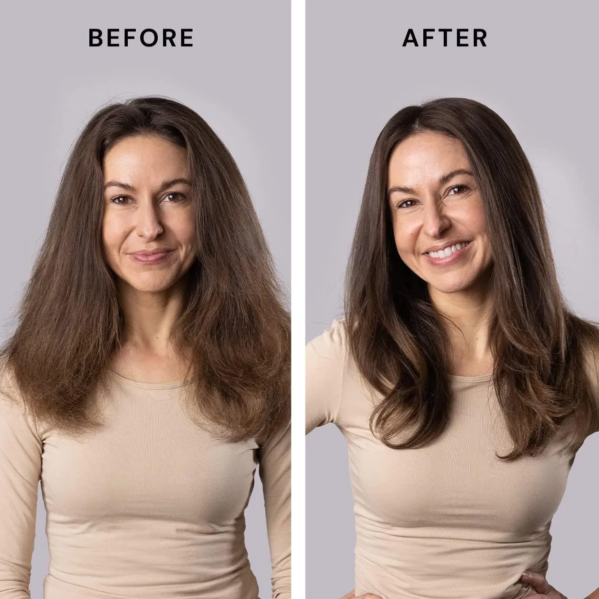 L'ANGE HAIR Le Volume 2-in-1 Titanium Blow Dryer Brush | Hot Air Brush in One with Oval Barrel | Hair Styler for Smooth, Frizz-Free Results for All Hair Types (Blush - 60mm)