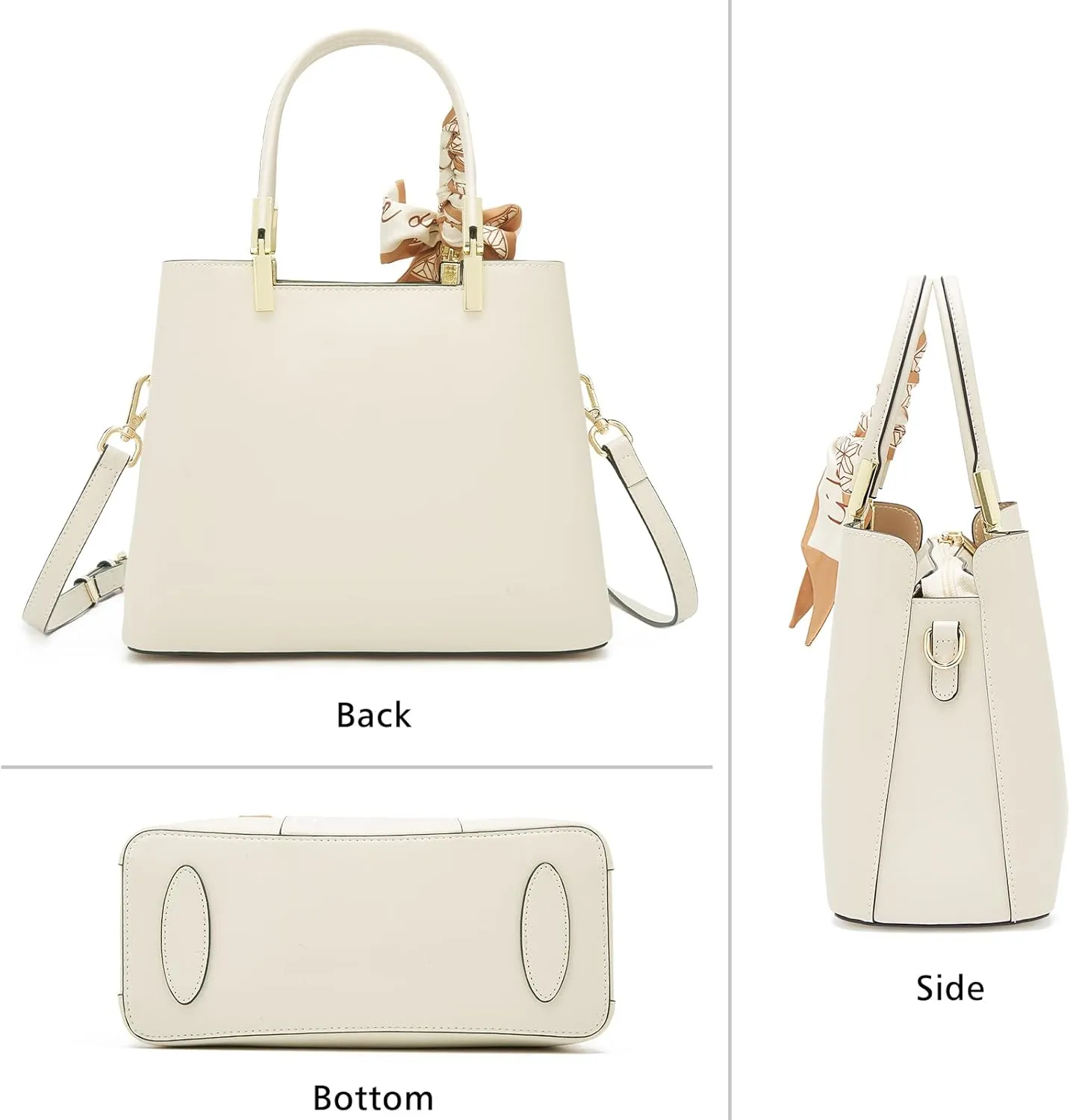 LAORENTOU Women Crossbody Handbags Cow Leather Satchel Handbags for Women Top-handle Shoulder Tote Purses