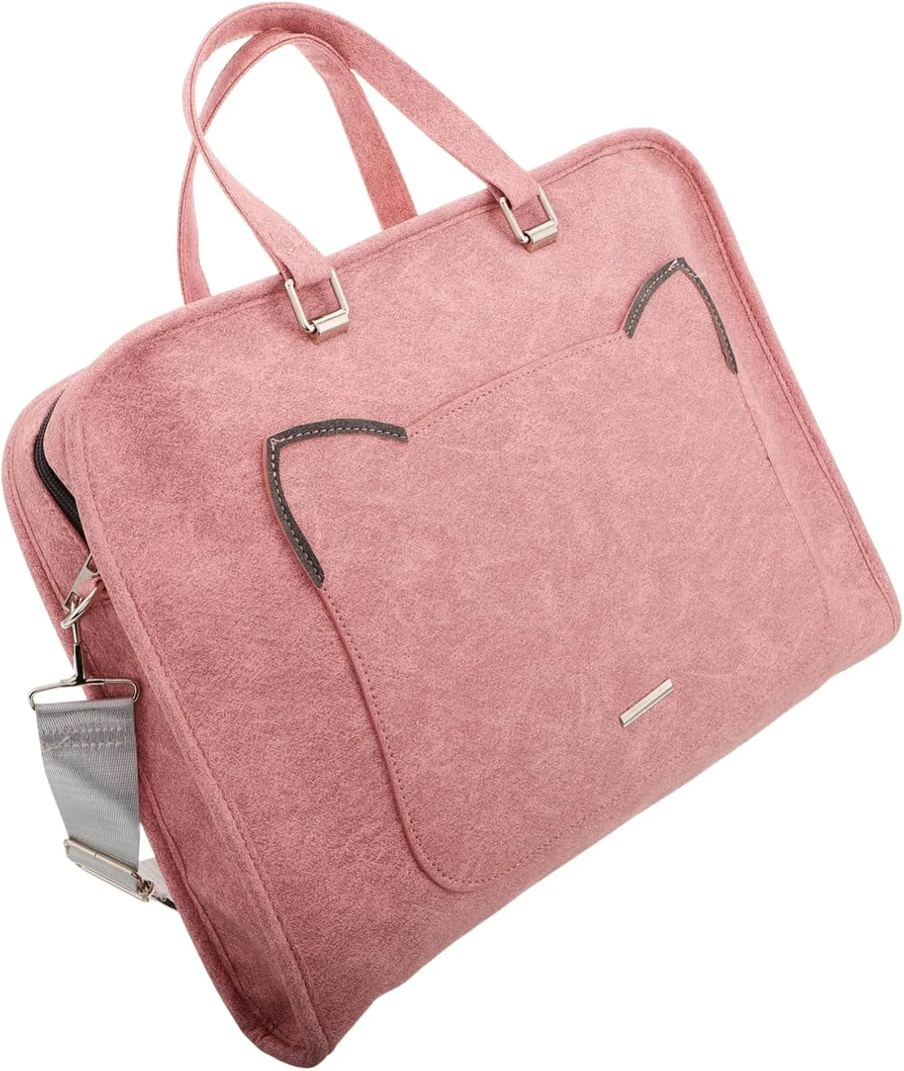 Laptop Bag Stylish Shoulder Bag Office Business Briefcase Large Utility Tote Laptop Handbag Wheeled Computer Briefcase Teacher Tote Practical Handbag Pu Pink