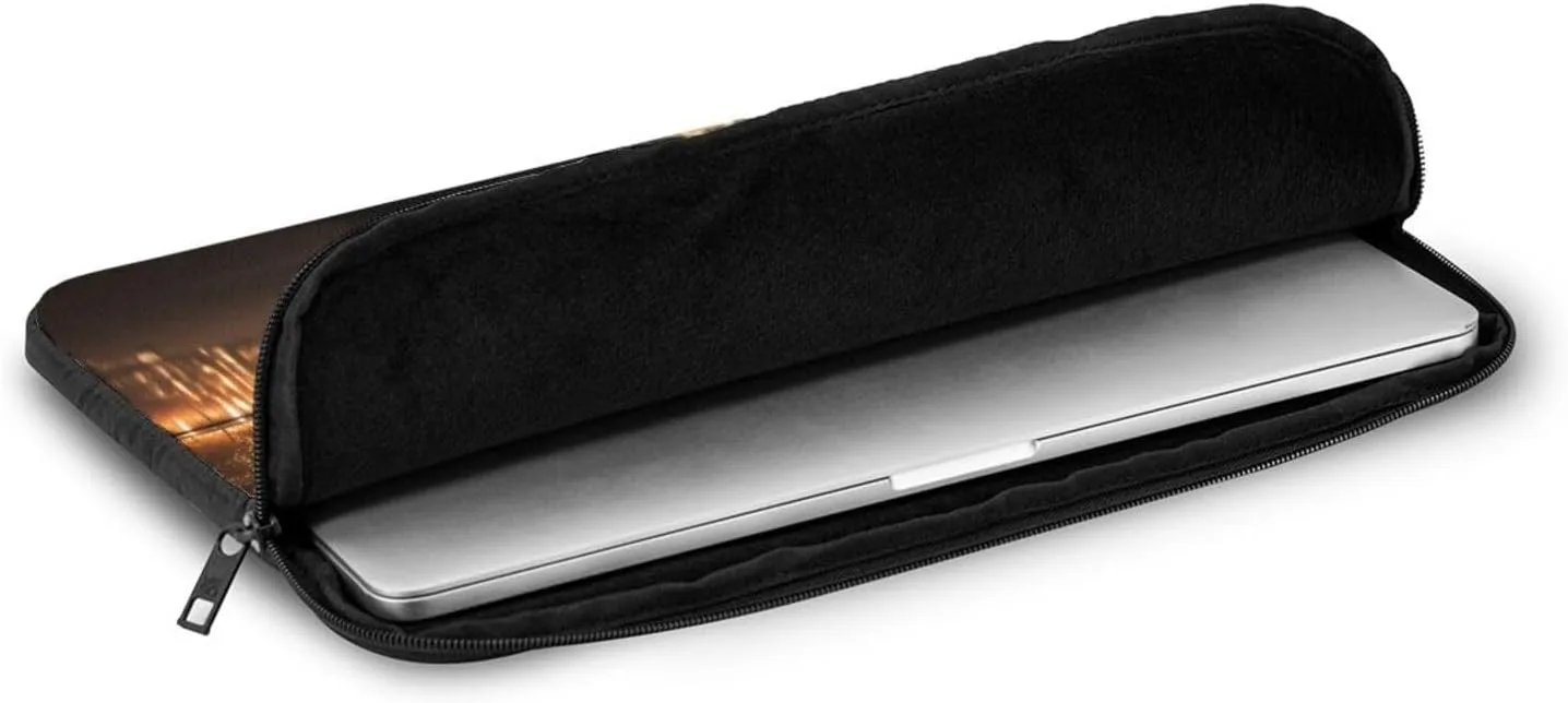 Laptop Sleeve Laptop Case Bag Shockproof Computer Carrying Bag New York Manhattan Bridge Night Briefcase Handbags 15 inch
