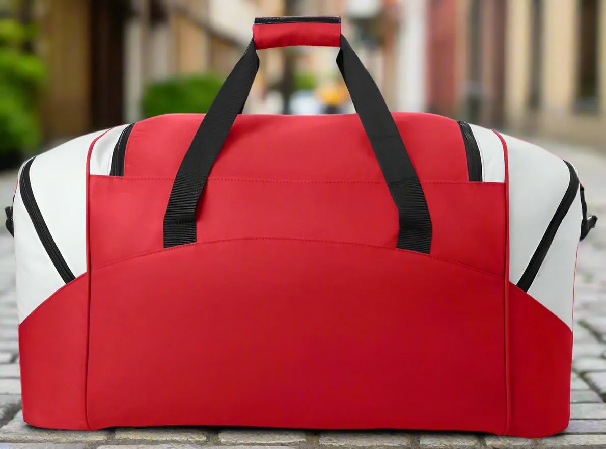 LARGE Arkansas Razorbacks Duffel Bag University of Arkansas Suitcase or Gym Bag For Men Or Her (Arkansas Logo, Red)